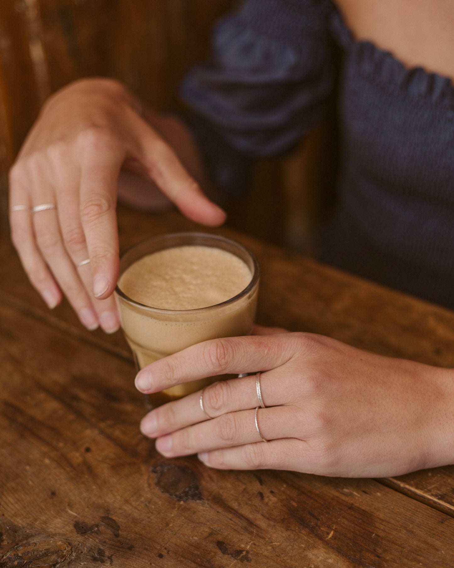 Recycled Silver Textured Stacking Rings | Inspiration Her Jewellery