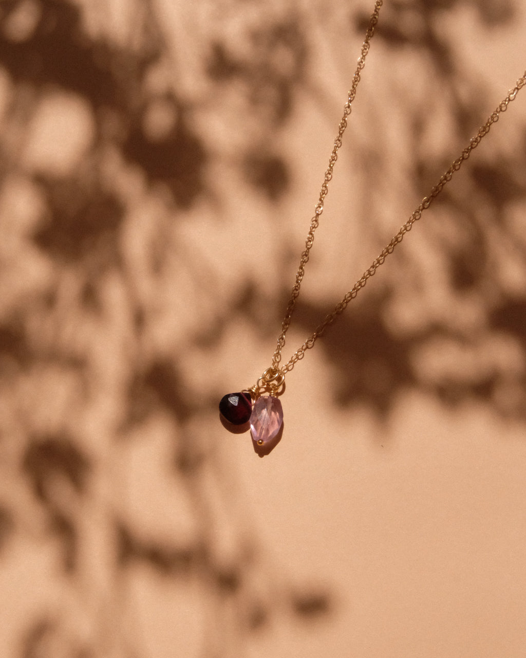 14K Gold Filled Amethyst & Garnet Necklace | Inspiration Her Jewellery