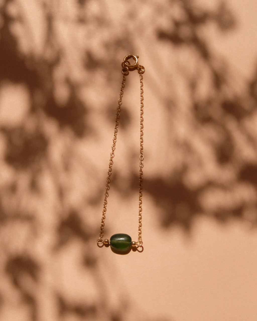 14K Gold Filled Green Serpentine Bracelet | Inspiration Her Jewellery