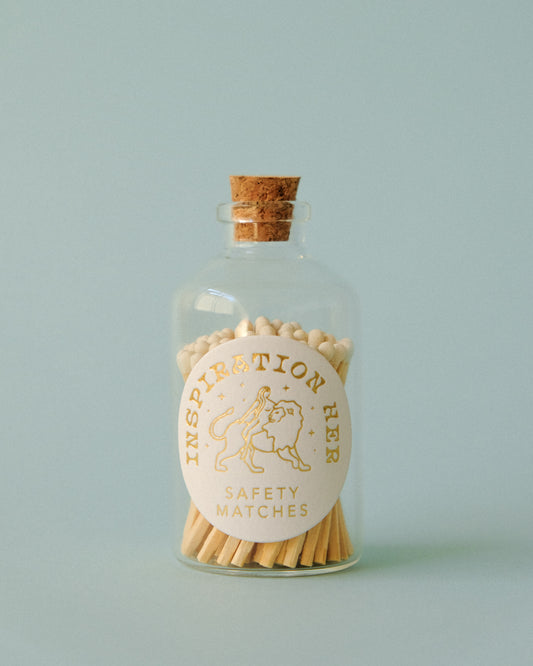 Decorative Safety Matches in a Glass Jar - White | Inspiration Her