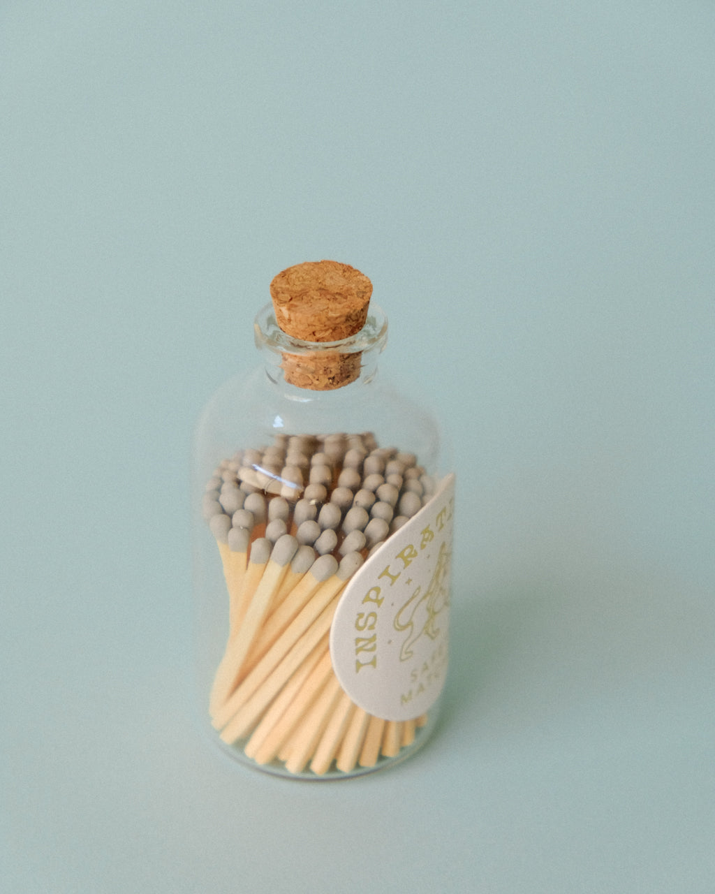 Decorative Safety Matches in Glass Jar - Light Grey | Inspiration Her