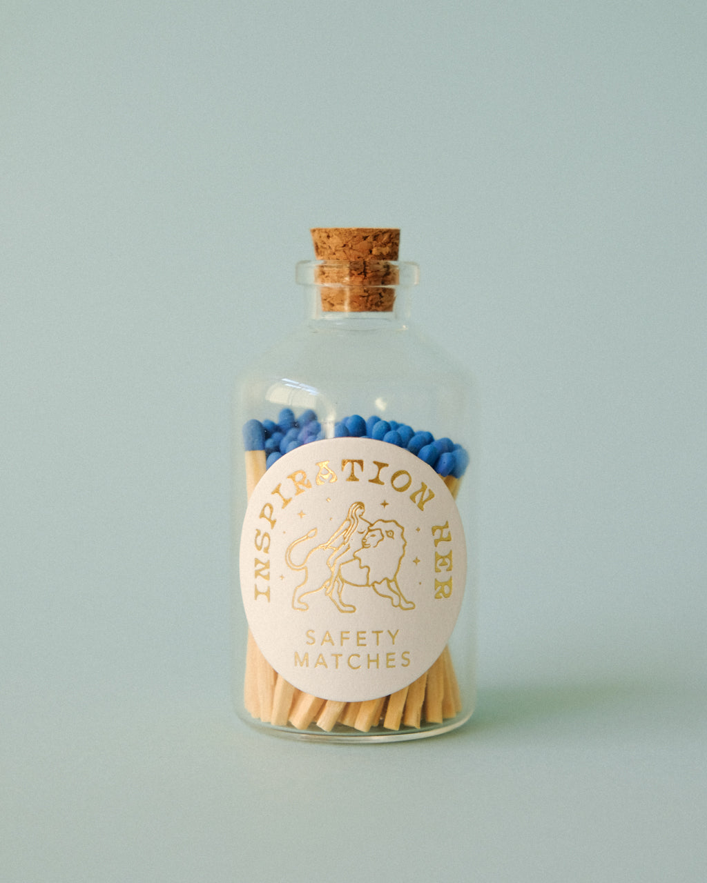 Decorative Safety Matches in a Glass Jar - Blue | Inspiration Her