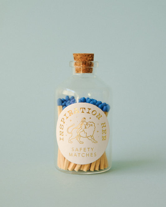 Decorative Safety Matches in a Glass Jar - Blue | Inspiration Her