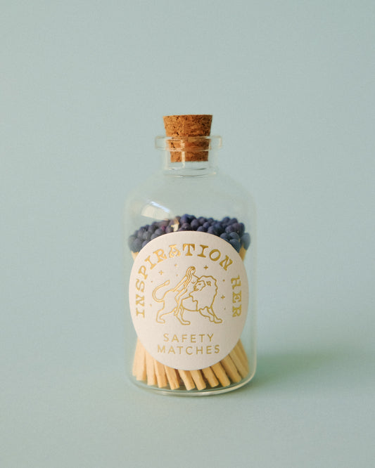 Decorative Safety Matches in a Glass Jar - Denim | Inspiration Her