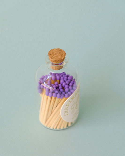 Decorative Safety Matches in Glass Jar - Lavender | Inspiration Her