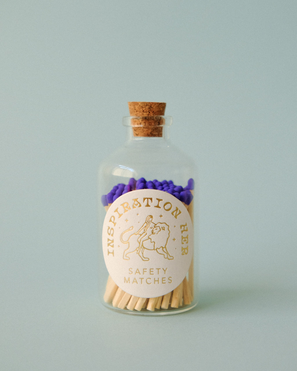 Decorative Safety Matches in Glass Jar - Purple | Inspiration Her
