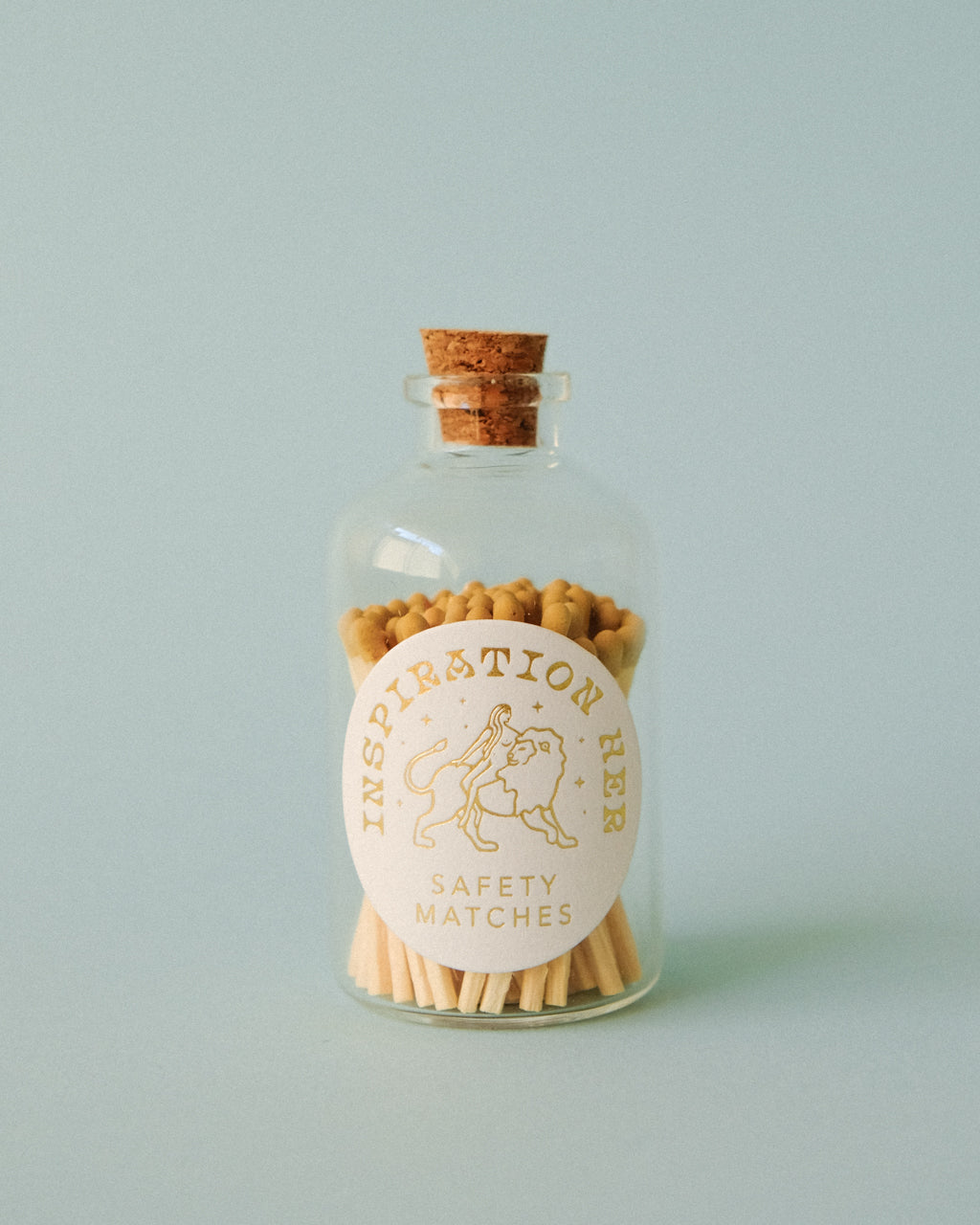Decorative Safety Matches in Glass Jar - Mustard | Inspiration Her