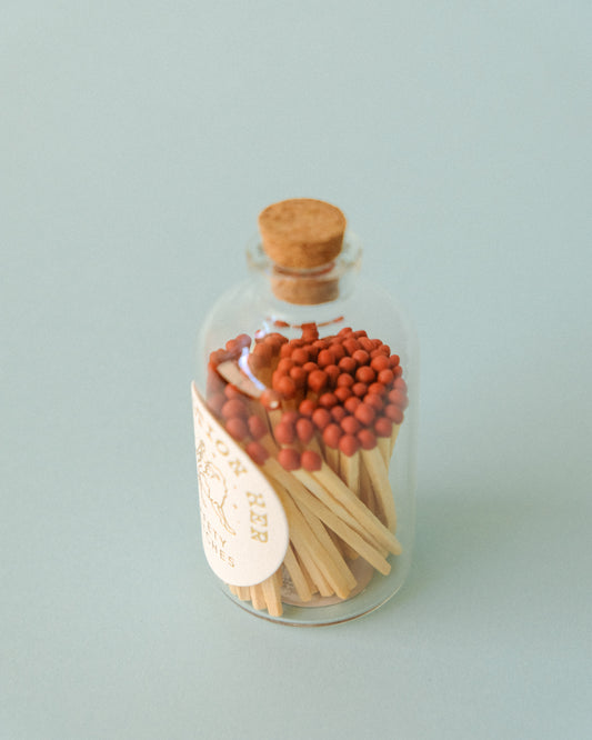 Decorative Safety Matches in Glass Jar - Terracotta | Inspiration Her