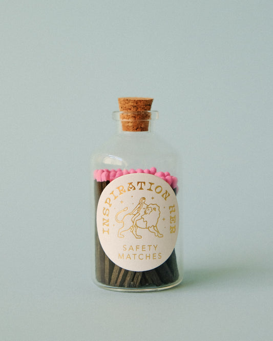 Decorative Matches in a Glass Jar - Black + Pink | Inspiration Her