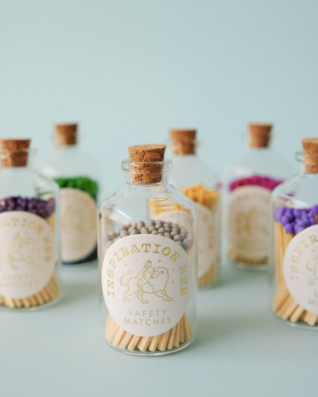 Decorative Safety Matches in Glass Jar - Mustard | Inspiration Her