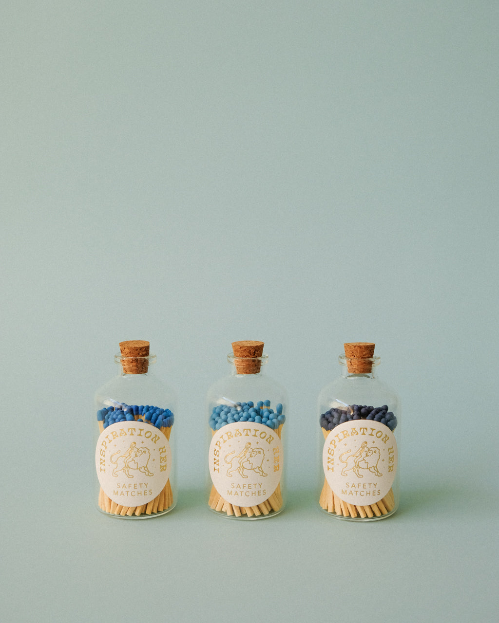 Decorative Safety Matches in a Glass Jar - Sky Blue | Inspiration Her