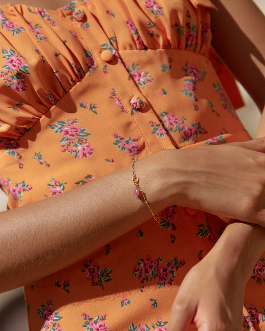 14K Gold Filled Ruby Bracelet | Inspiration Her Jewellery