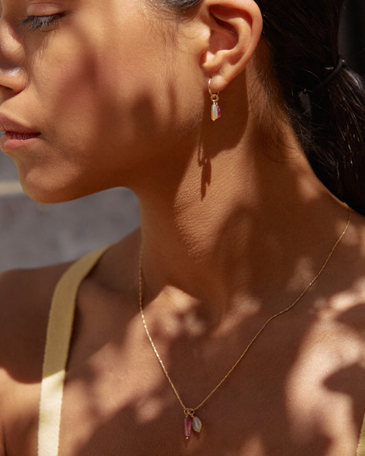 14K Gold Filled Opal & Tourmaline Earrings | Inspiration Her Jewellery