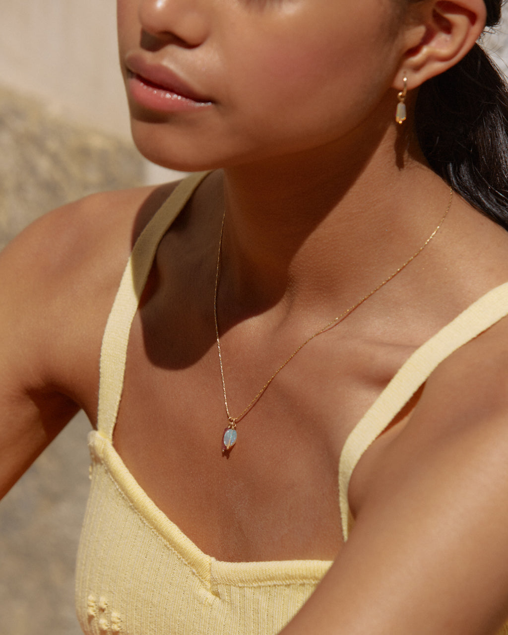 14K Gold Filled Opal & Tourmaline Necklace | Inspiration Her Jewellery