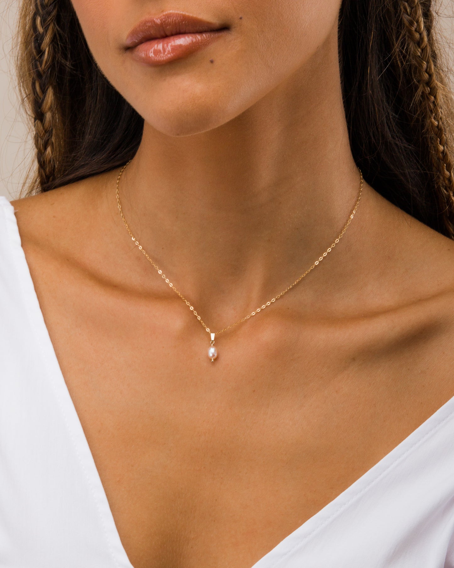 14K Gold Filled Peach Pearl Necklace | Inspiration Her Jewellery