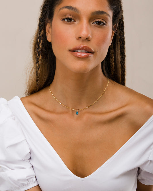 14K Gold Filled Blue Apatite Necklace | Inspiration Her Jewellery