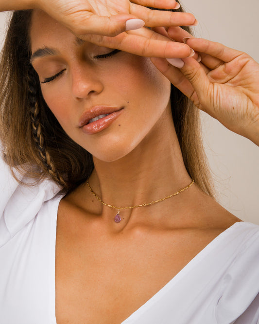 14K Gold Filled Amethyst Necklace | Inspiration Her Jewellery