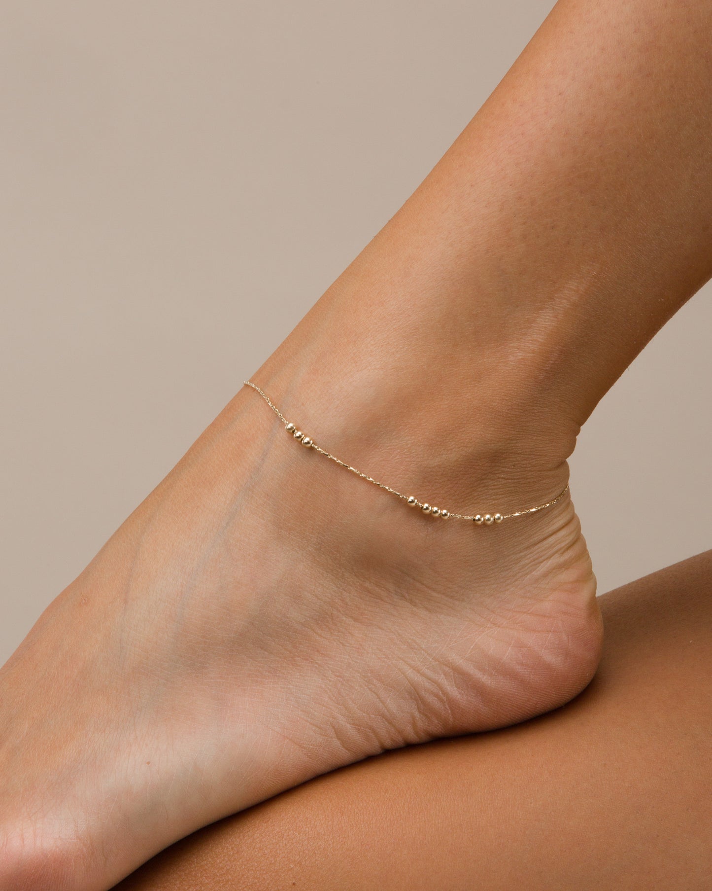 14K Gold Filled Bead Anklet | Inspiration Her Jewellery