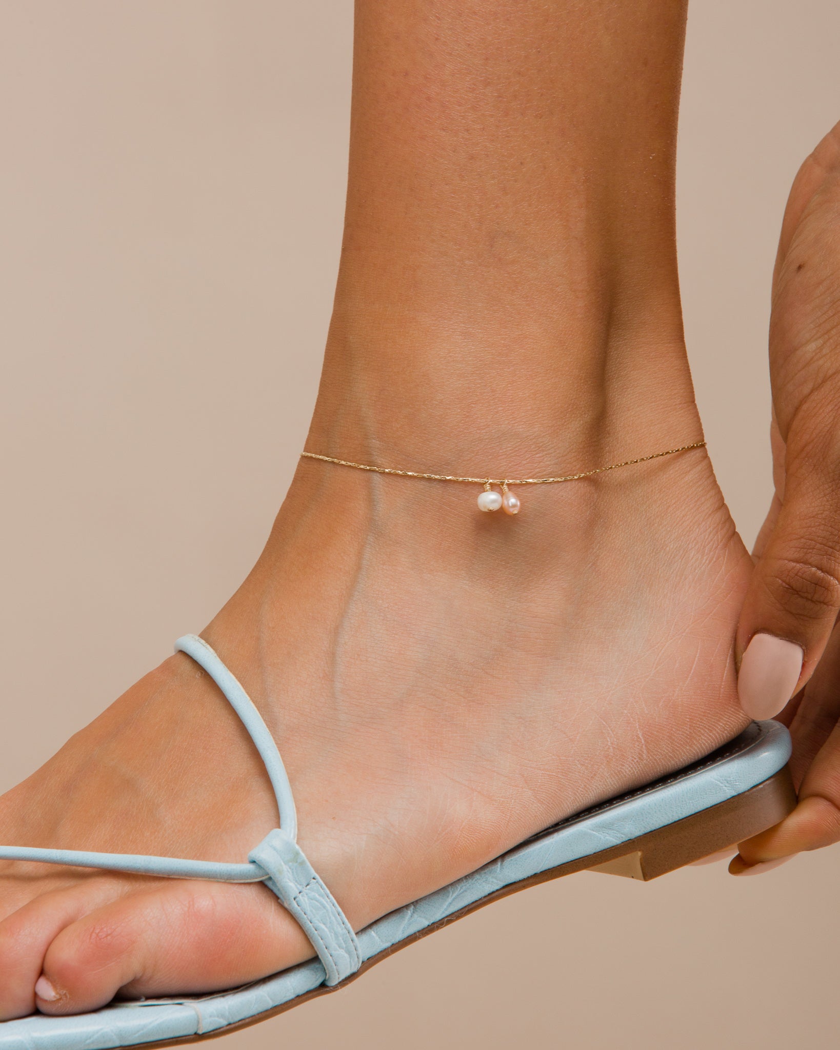 14K Gold Filled Pearl Anklet | Inspiration Her Jewellery