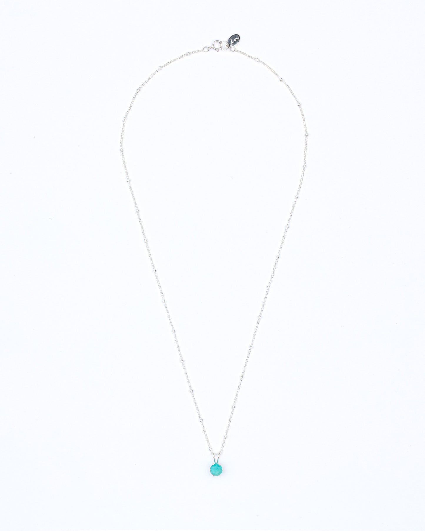 Recycled Silver Amazonite Necklace | Inspiration Her Jewellery