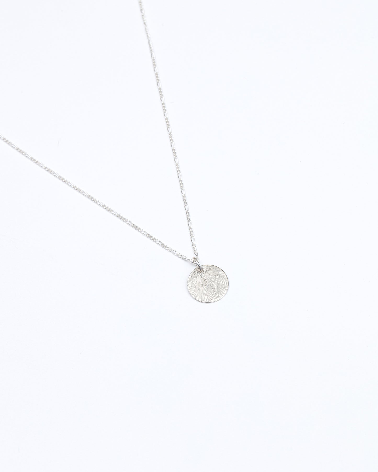 Recycled Silver Single Disc Necklace | Inspiration Her Jewellery